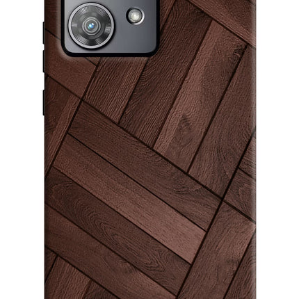 Wooden Texture Design Moto Edge 40 Neo Hard Case Back Cover by Casekaro