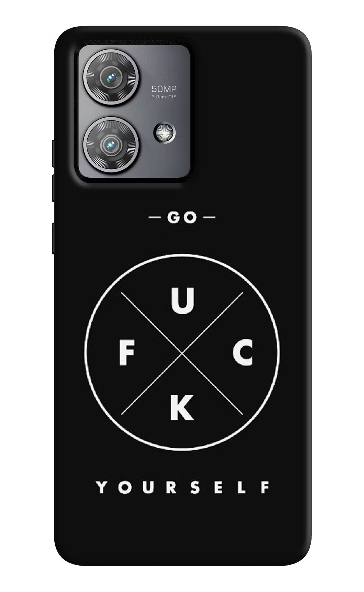 Go Fuck Yourself Moto Edge 40 Neo Hard Case Back Cover by Casekaro