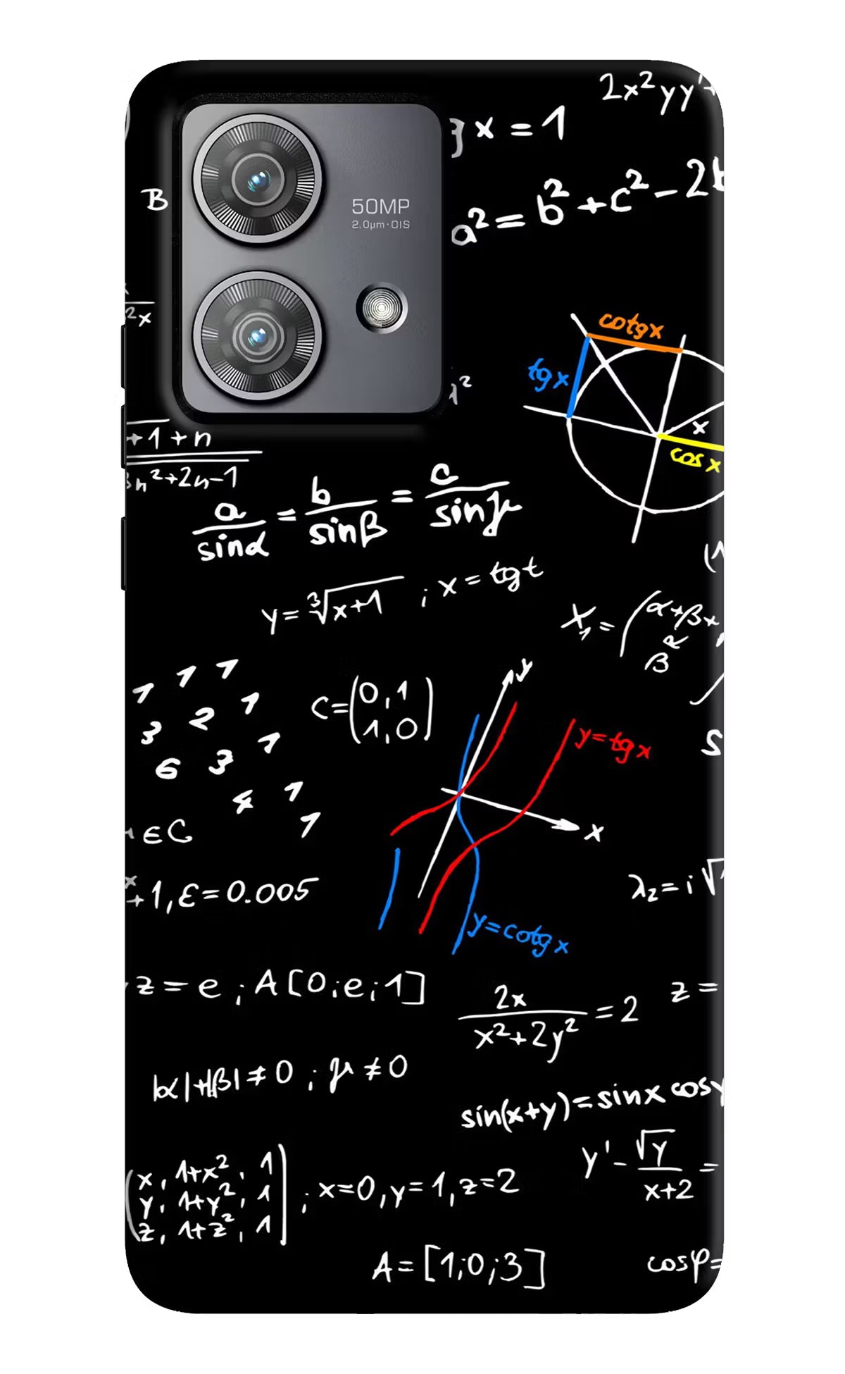 Mathematics Formula Moto Edge 40 Neo Hard Case Back Cover by Casekaro