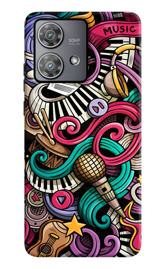 Music Abstract Moto Edge 40 Neo Back Cover