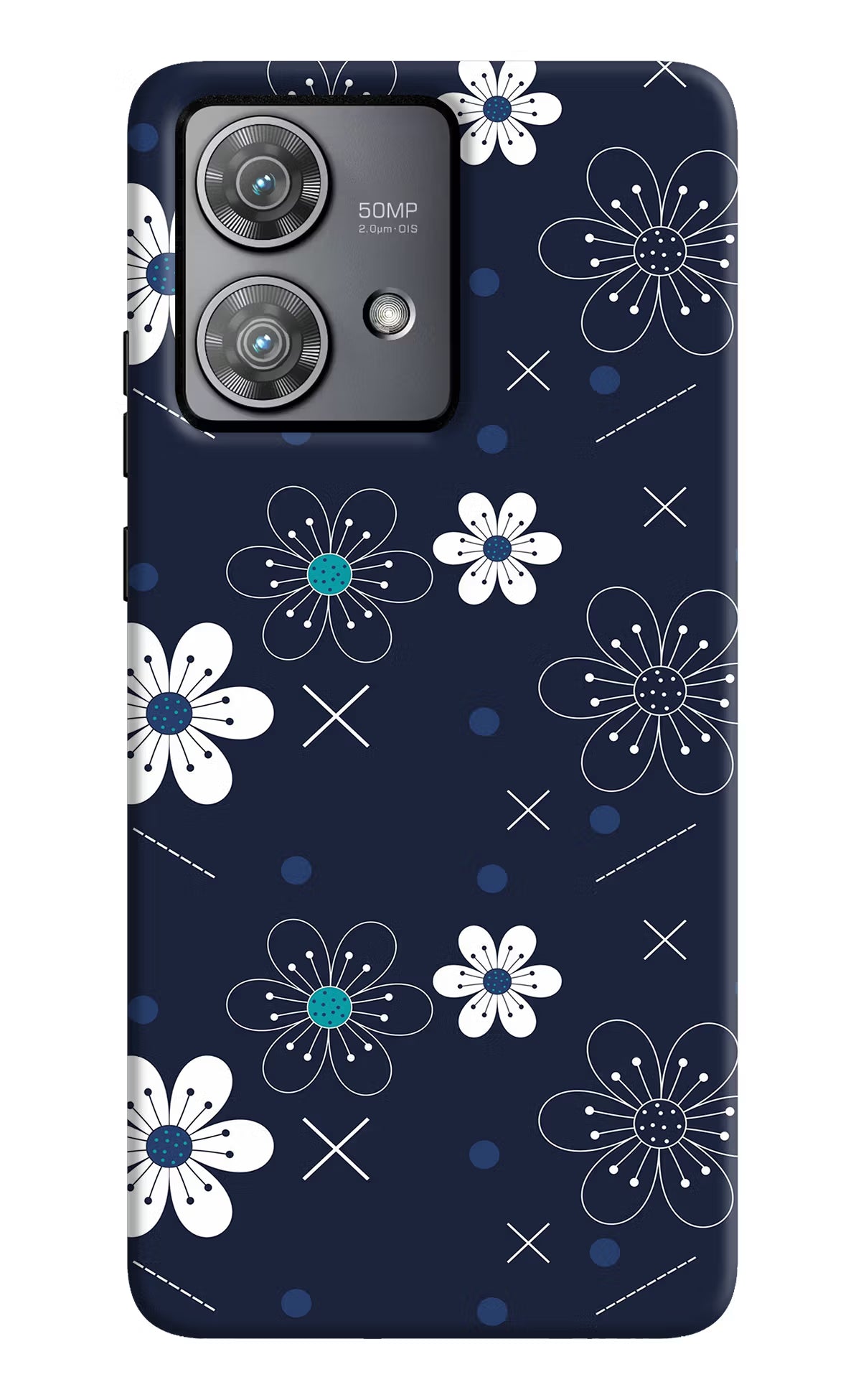 Flowers Moto Edge 40 Neo Hard Case Back Cover by Casekaro