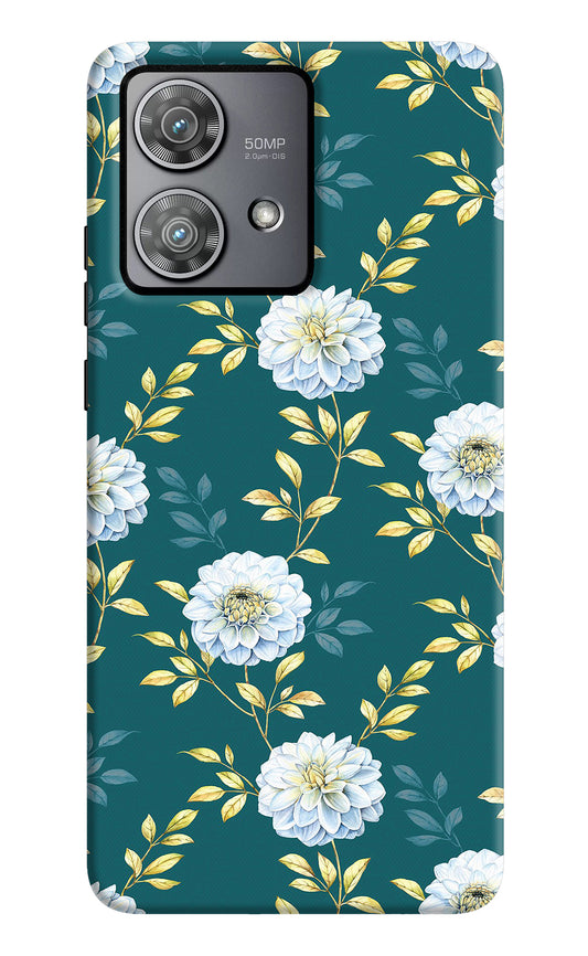 Flowers Moto Edge 40 Neo Back Cover