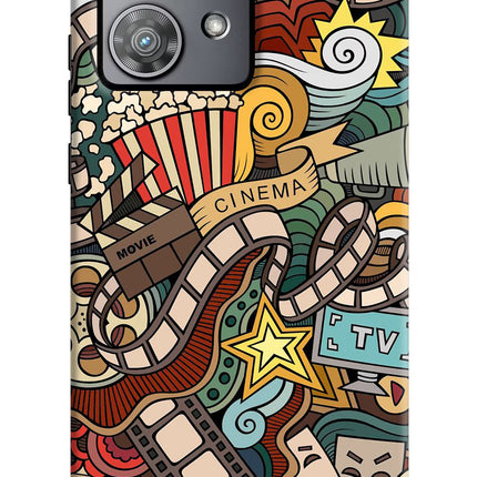 Cinema Abstract Moto Edge 40 Neo Hard Case Back Cover by Casekaro