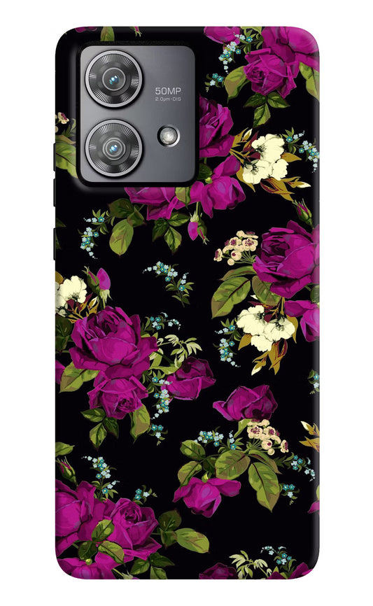 Flowers Moto Edge 40 Neo Hard Case Back Cover by Casekaro