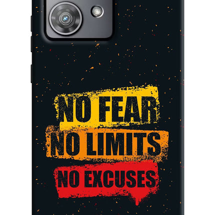 No Fear No Limits No Excuse Moto Edge 40 Neo Hard Case Back Cover by Casekaro
