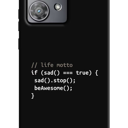 Life Motto Code Moto Edge 40 Neo Hard Case Back Cover by Casekaro