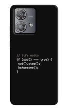 Life Motto Code Moto Edge 40 Neo Hard Case Back Cover by Casekaro