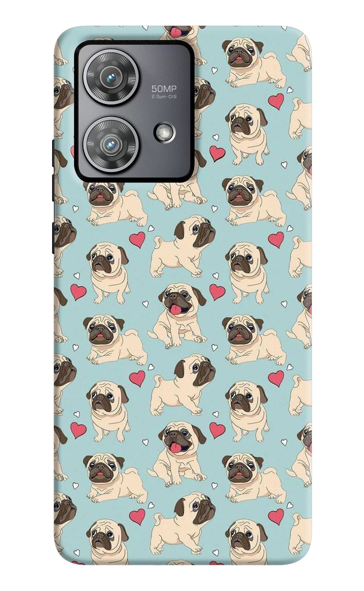 Pug Dog Moto Edge 40 Neo Back Cover