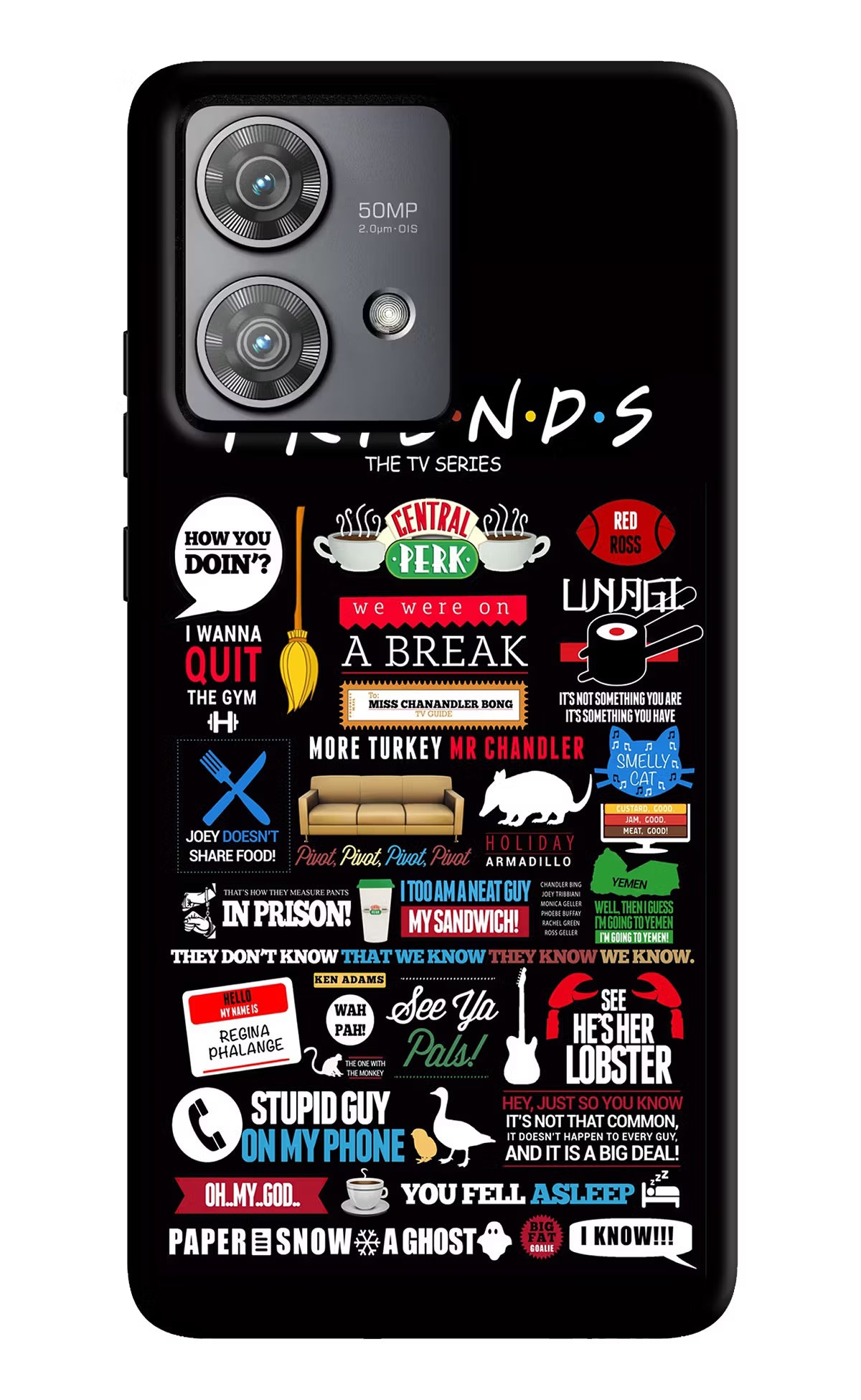 FRIENDS Moto Edge 40 Neo Hard Case Back Cover by Casekaro