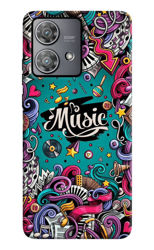 Music Graffiti Moto Edge 40 Neo Back Cover