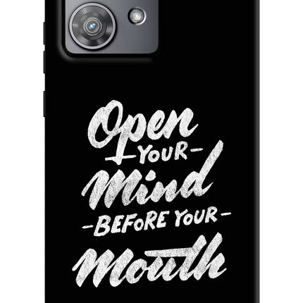 Open Your Mind Before Your Mouth Moto Edge 40 Neo Hard Case Back Cover by Casekaro