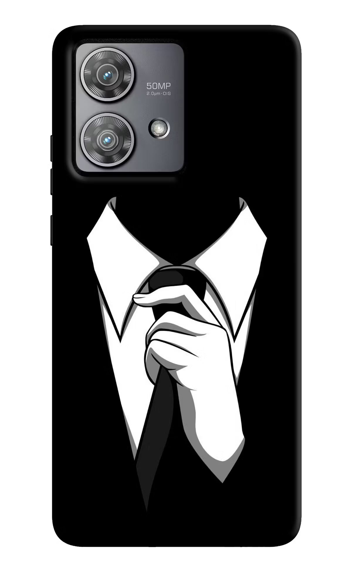 Black Tie Moto Edge 40 Neo Hard Case Back Cover by Casekaro