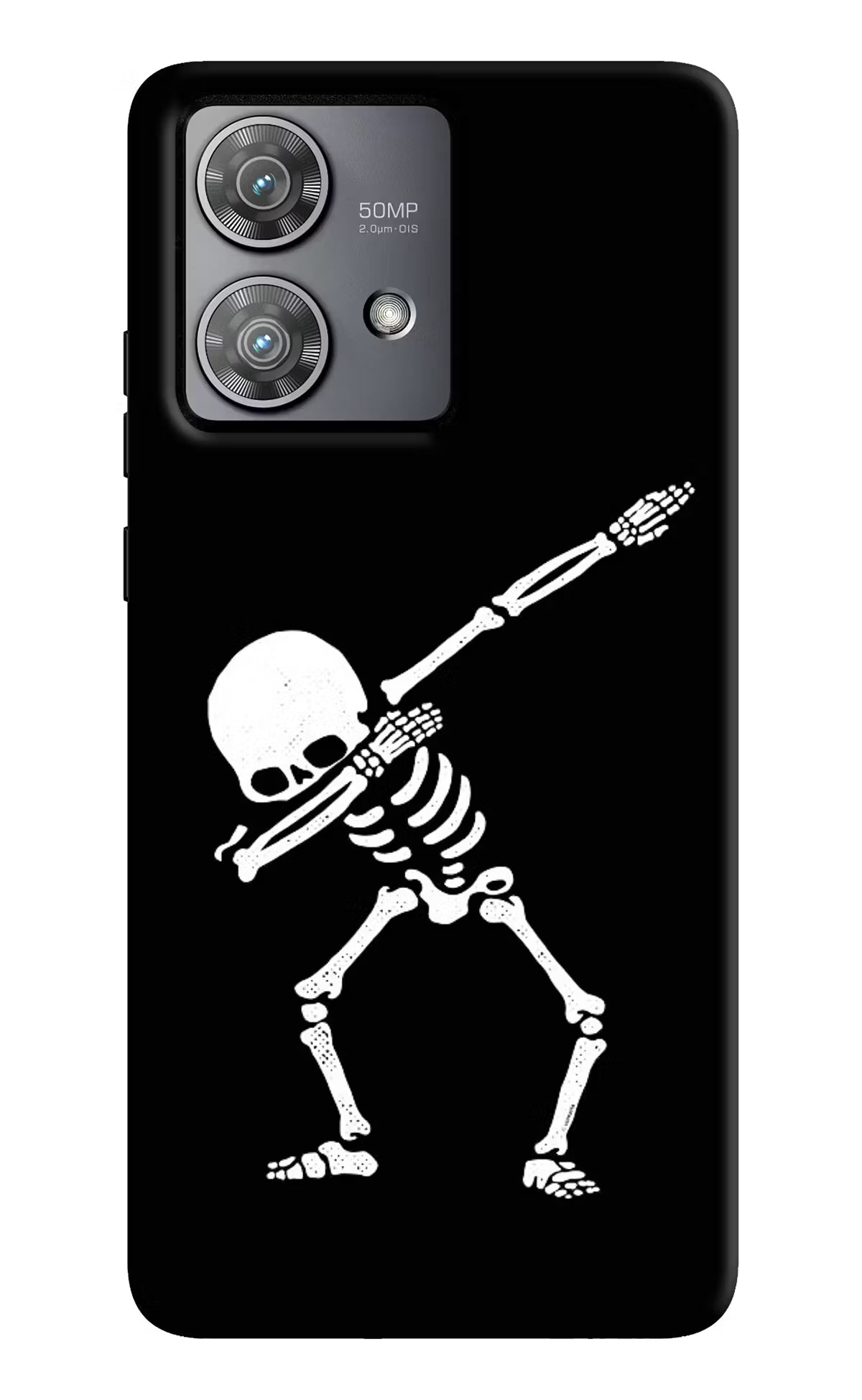 Dabbing Skeleton Art Moto Edge 40 Neo Hard Case Back Cover by Casekaro