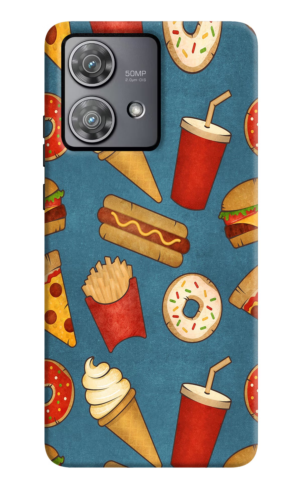 Foodie Moto Edge 40 Neo Hard Case Back Cover by Casekaro