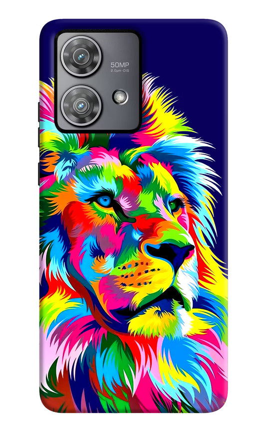 Vector Art Lion Moto Edge 40 Neo Hard Case Back Cover by Casekaro