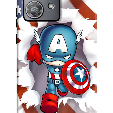 Captain America Moto Edge 40 Neo Hard Case Back Cover by Casekaro