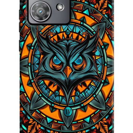 Angry Owl Art Moto Edge 40 Neo Hard Case Back Cover by Casekaro