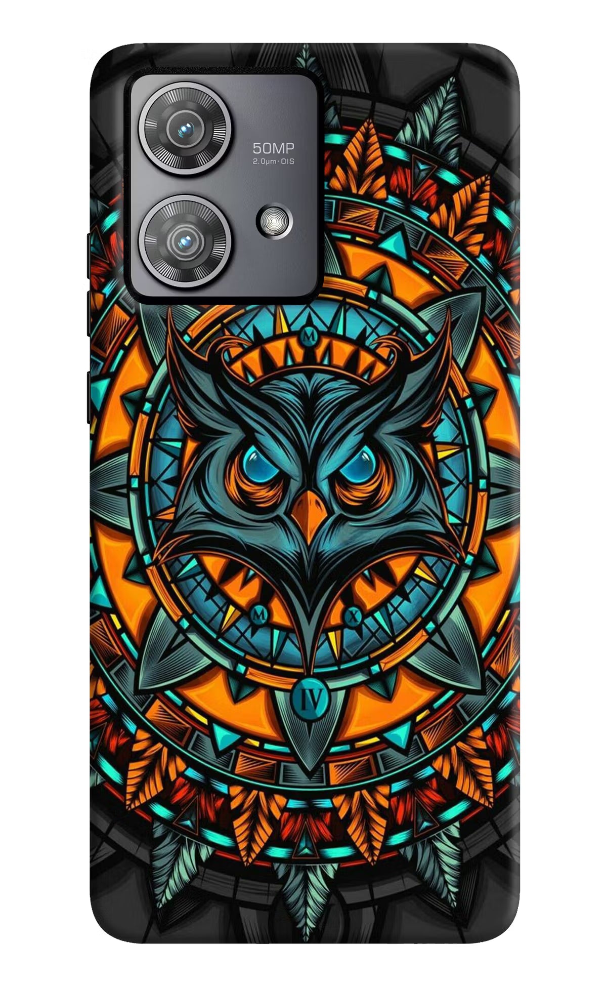 Angry Owl Art Moto Edge 40 Neo Hard Case Back Cover by Casekaro