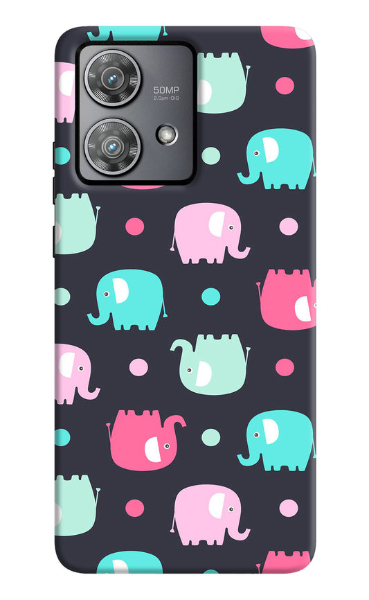 Elephants Moto Edge 40 Neo Back Cover