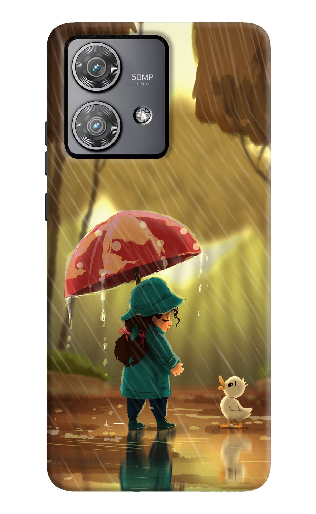 Rainy Day Moto Edge 40 Neo Hard Case Back Cover by Casekaro