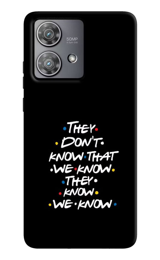 FRIENDS Dialogue Moto Edge 40 Neo Hard Case Back Cover by Casekaro