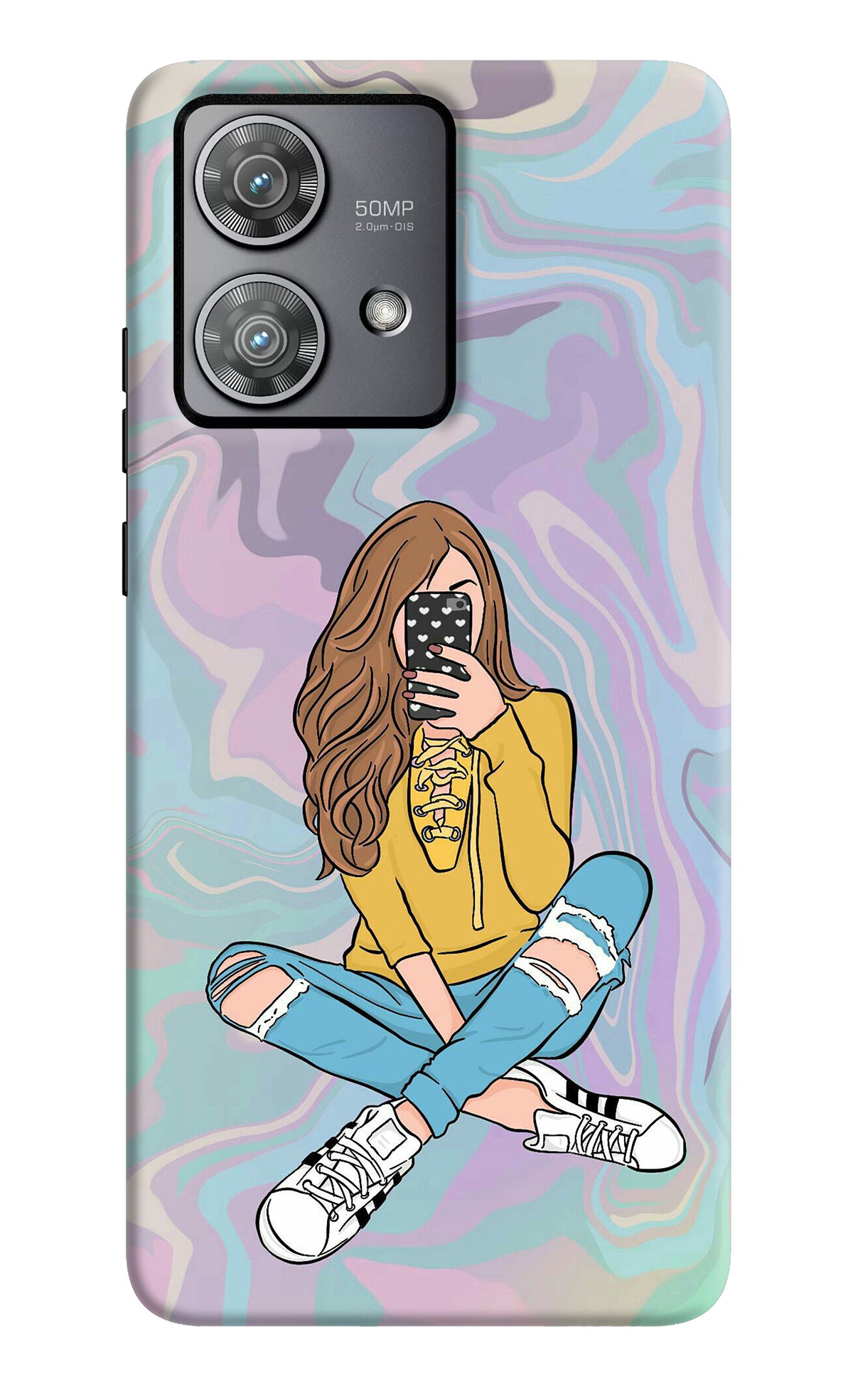 Selfie Girl Moto Edge 40 Neo Back Cover