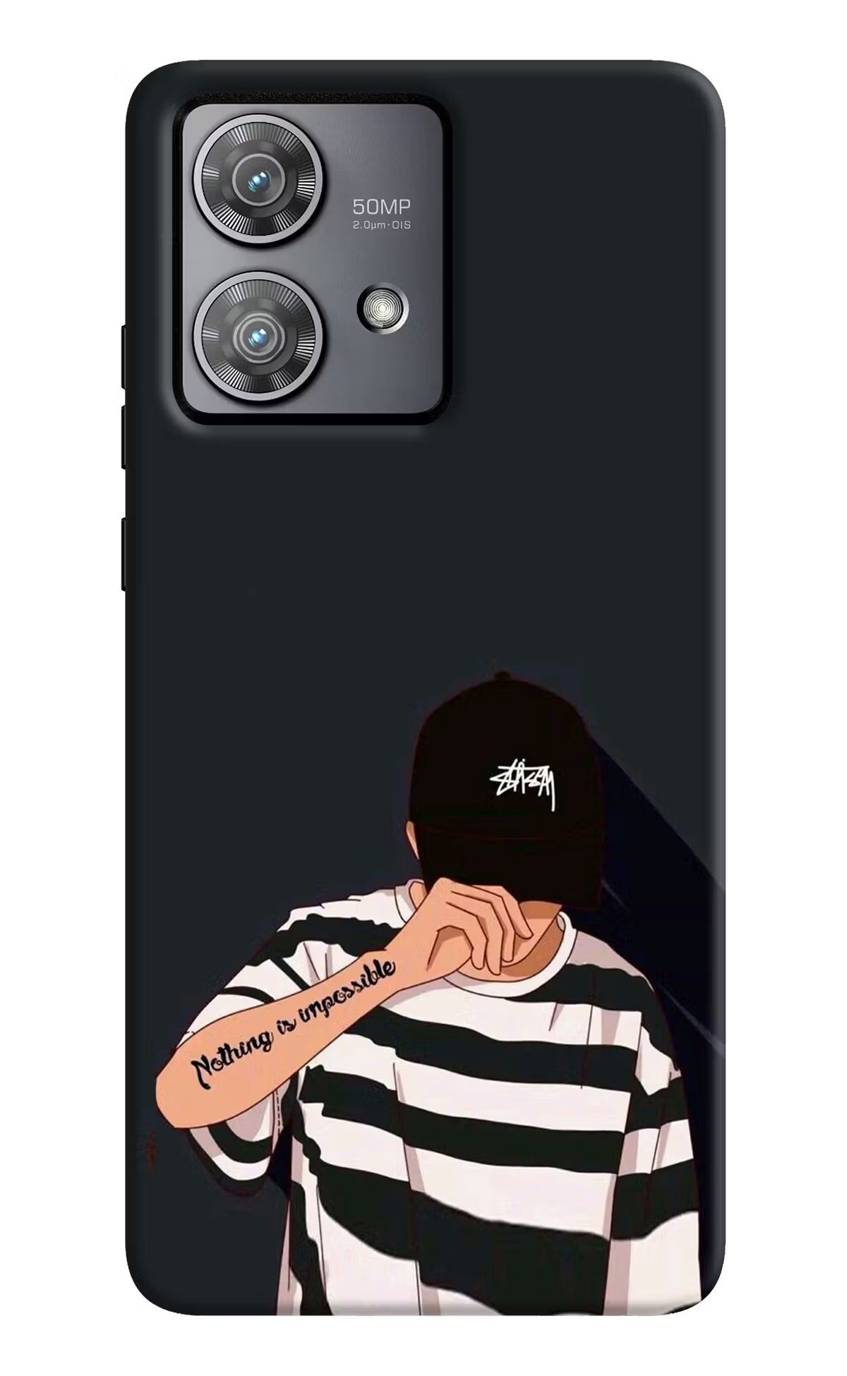 Aesthetic Boy Moto Edge 40 Neo Hard Case Back Cover by Casekaro