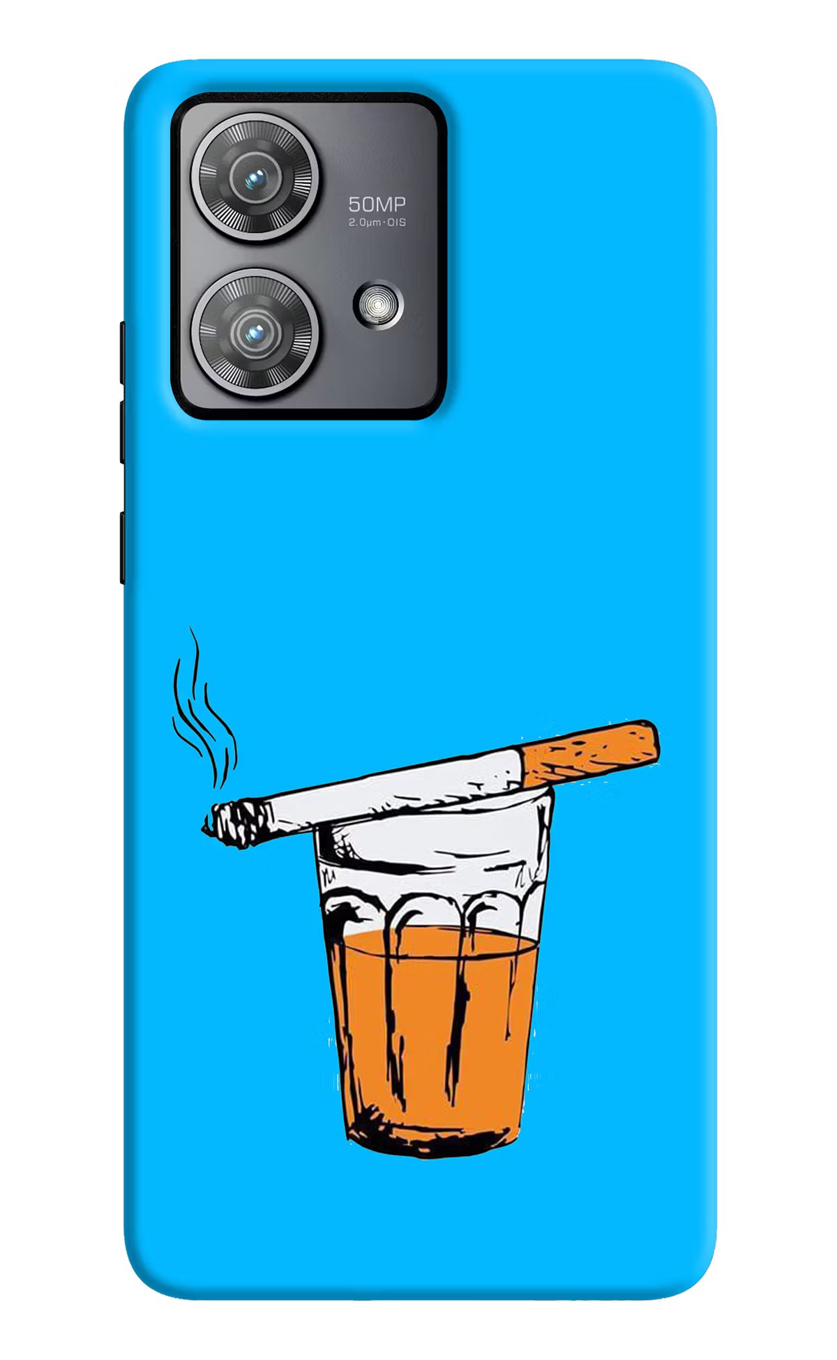 Chai Sutta Moto Edge 40 Neo Hard Case Back Cover by Casekaro