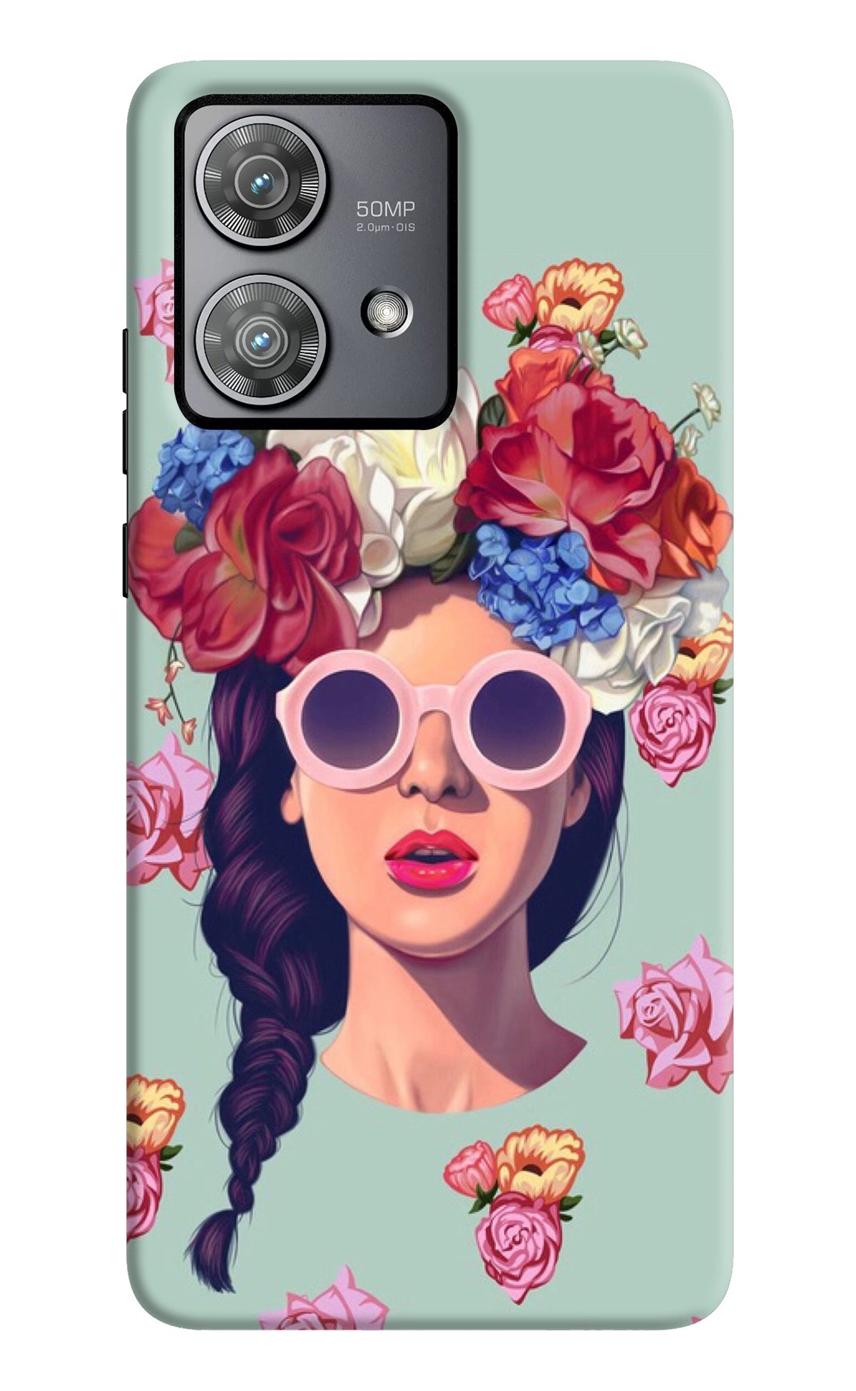 Pretty Girl Moto Edge 40 Neo Back Cover