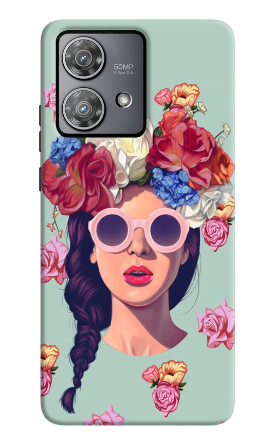 Pretty Girl Moto Edge 40 Neo Back Cover