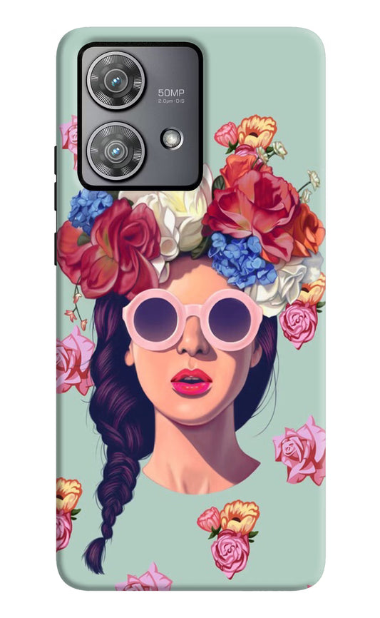 Pretty Girl Moto Edge 40 Neo Hard Case Back Cover by Casekaro