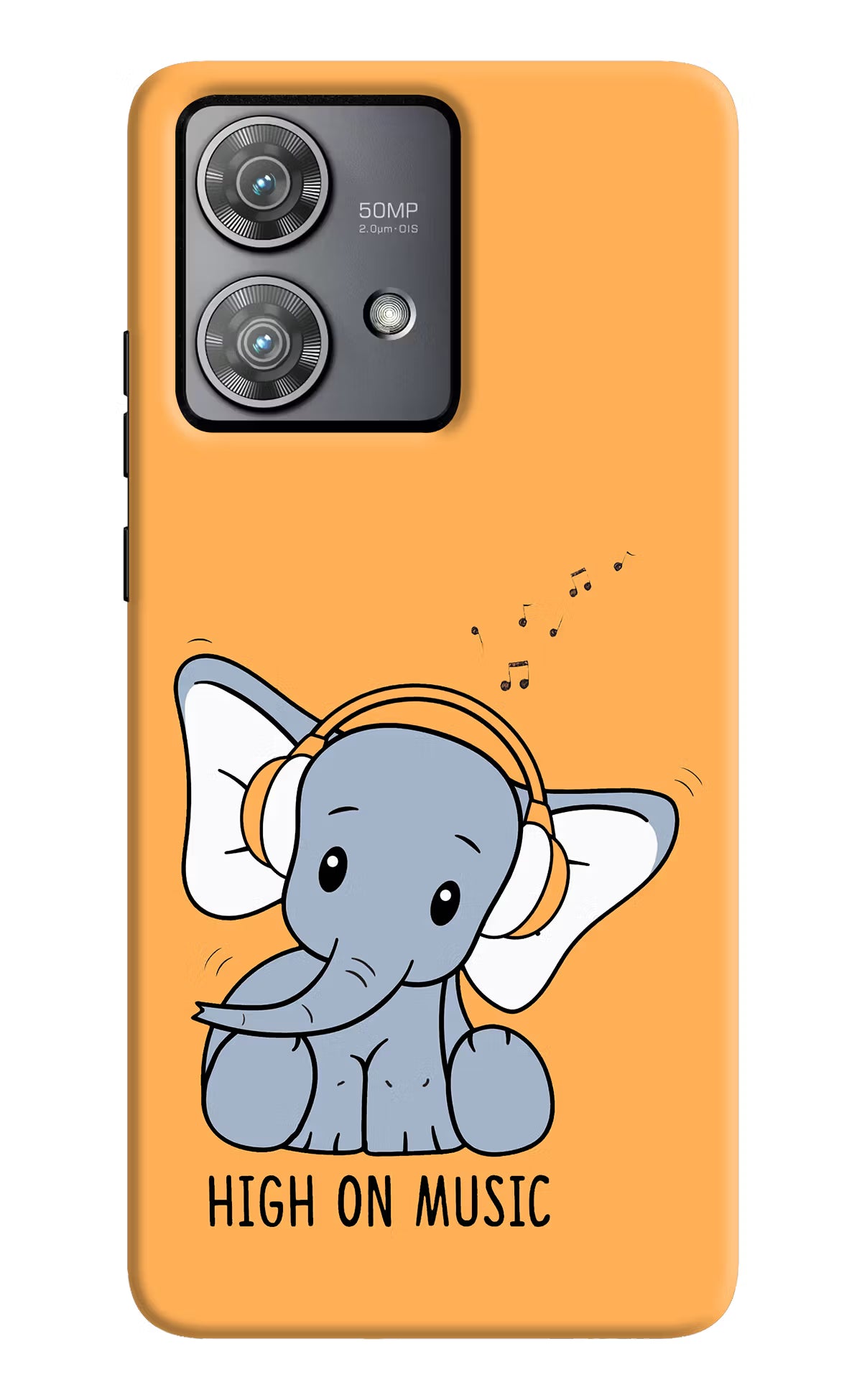 High On Music Moto Edge 40 Neo Hard Case Back Cover by Casekaro