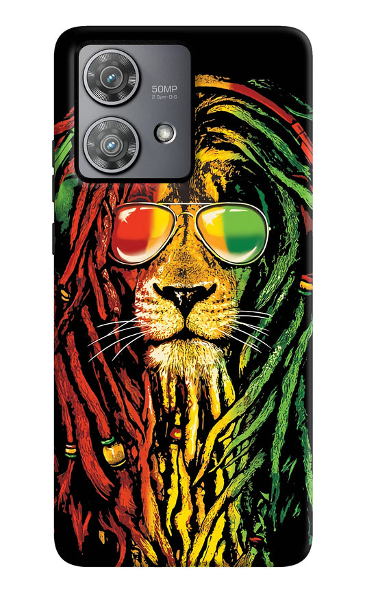 Rasta Lion Moto Edge 40 Neo Back Cover