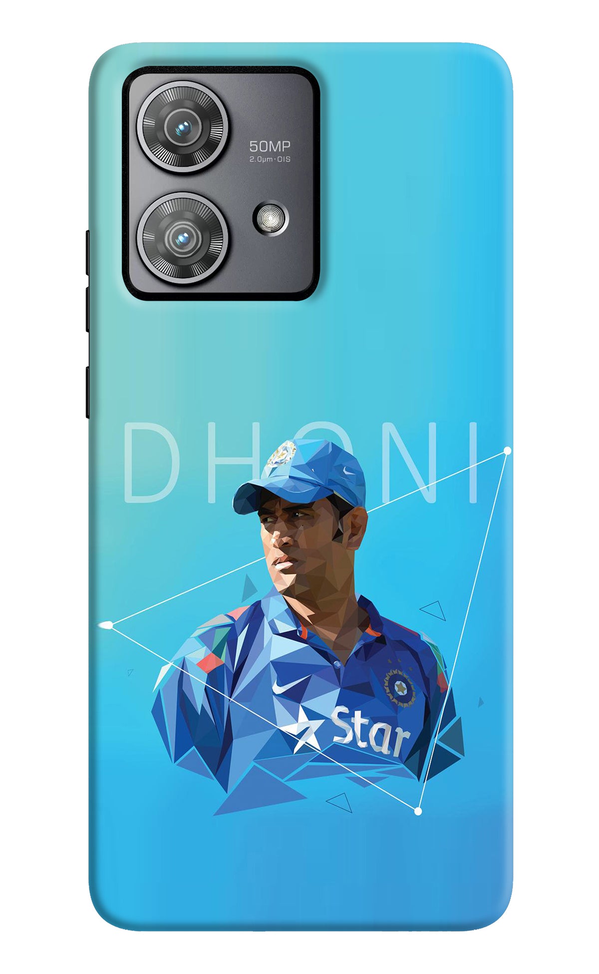 Dhoni Artwork Moto Edge 40 Neo Back Cover