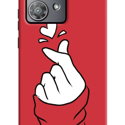 Korean Love Sign Moto Edge 40 Neo Hard Case Back Cover by Casekaro
