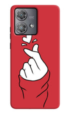 Korean Love Sign Moto Edge 40 Neo Hard Case Back Cover by Casekaro
