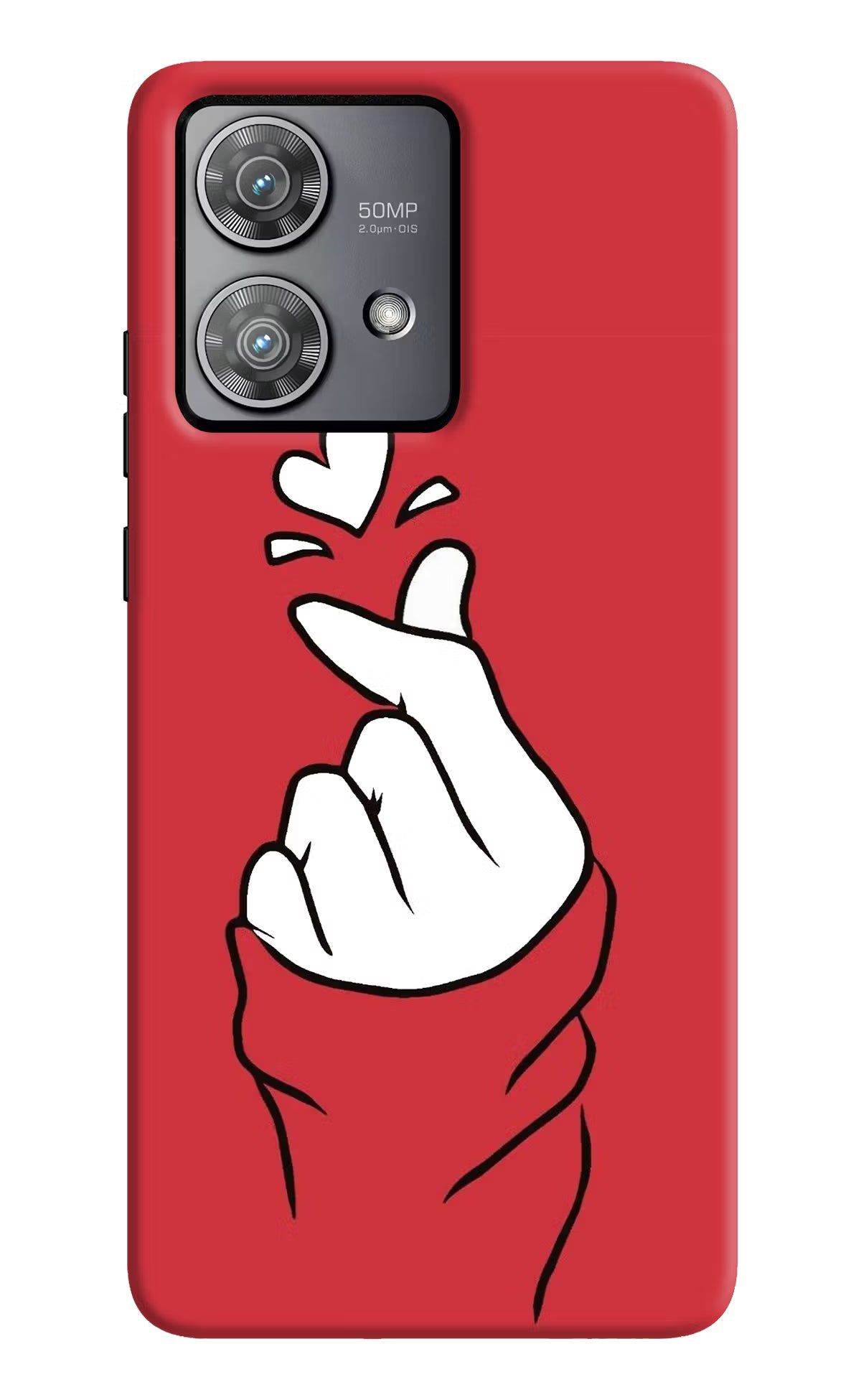 Korean Love Sign Moto Edge 40 Neo Hard Case Back Cover by Casekaro