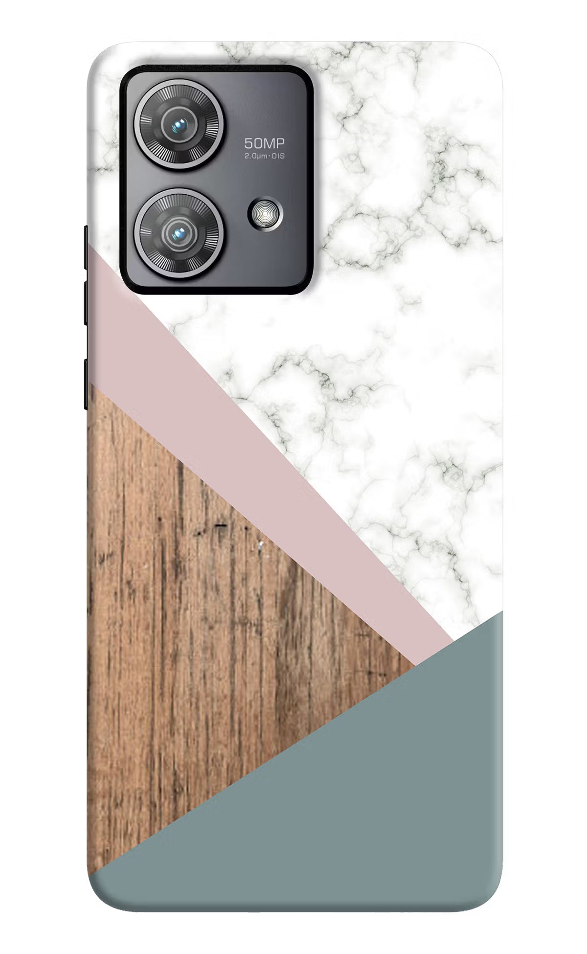 Marble wood Abstract Moto Edge 40 Neo Hard Case Back Cover by Casekaro