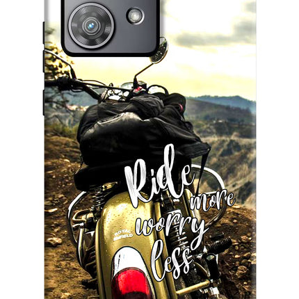 Ride More Worry Less Moto Edge 40 Neo Hard Case Back Cover by Casekaro