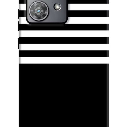 Black and White Print Moto Edge 40 Neo Hard Case Back Cover by Casekaro