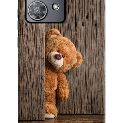 Teddy Wooden Moto Edge 40 Neo Hard Case Back Cover by Casekaro