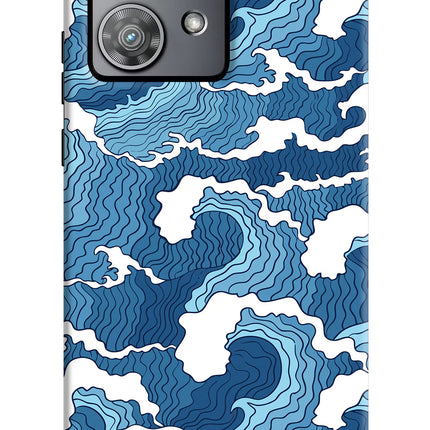 Blue Waves Moto Edge 40 Neo Hard Case Back Cover by Casekaro