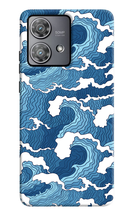 Blue Waves Moto Edge 40 Neo Hard Case Back Cover by Casekaro