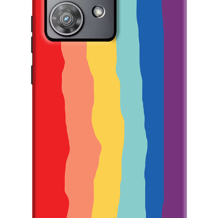 Rainbow Moto Edge 40 Neo Hard Case Back Cover by Casekaro