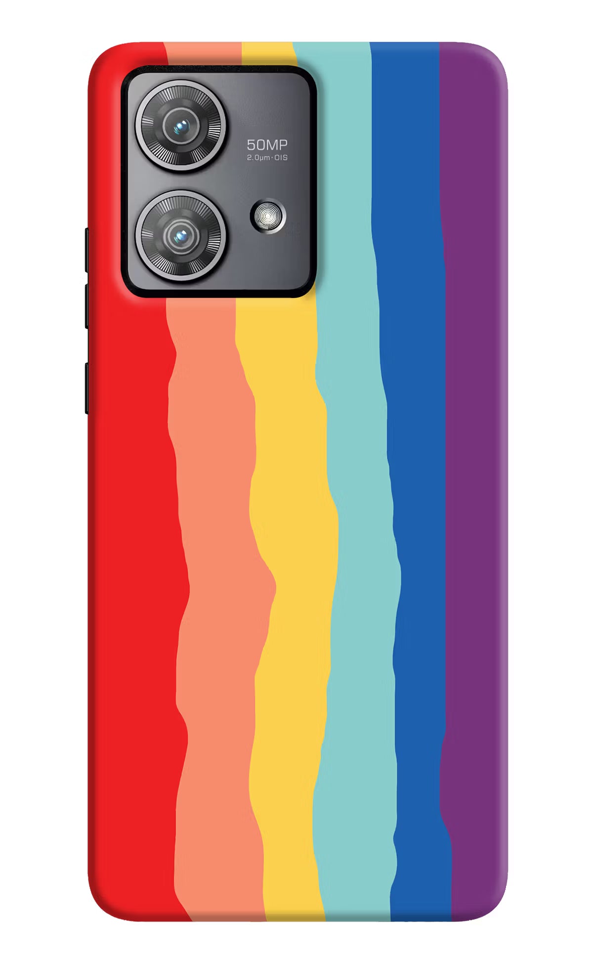 Rainbow Moto Edge 40 Neo Hard Case Back Cover by Casekaro