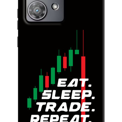 Eat Sleep Trade Repeat Moto Edge 40 Neo Hard Case Back Cover by Casekaro