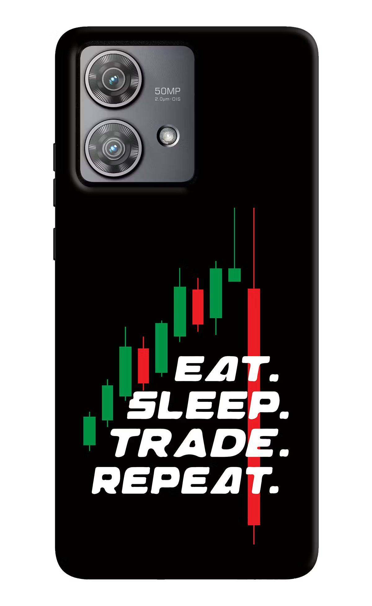 Eat Sleep Trade Repeat Moto Edge 40 Neo Hard Case Back Cover by Casekaro
