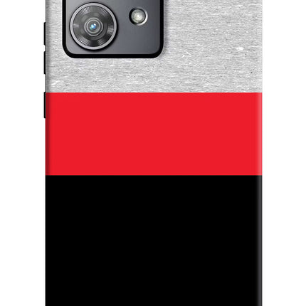 Tri Color Pattern Moto Edge 40 Neo Hard Case Back Cover by Casekaro