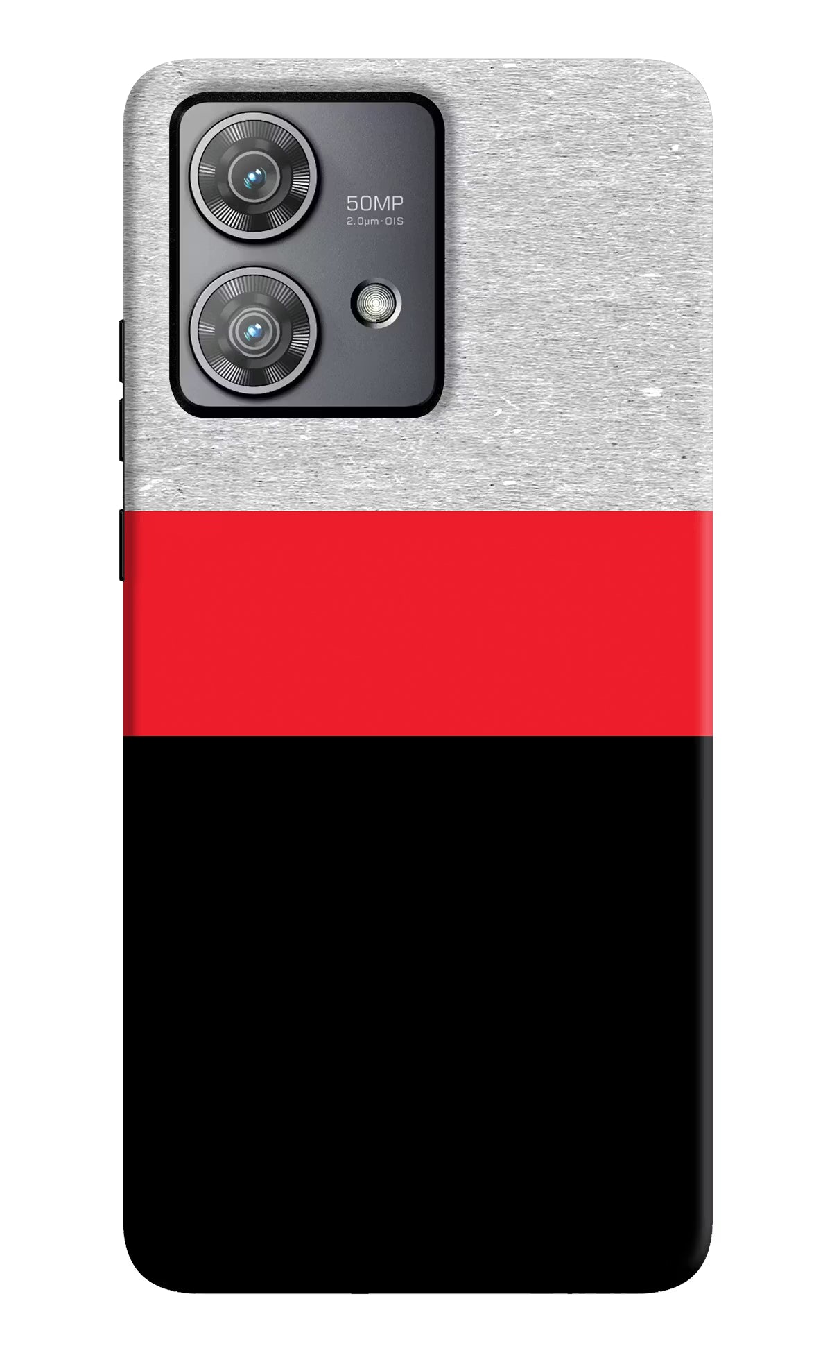 Tri Color Pattern Moto Edge 40 Neo Hard Case Back Cover by Casekaro