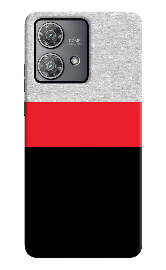 Tri Color Pattern Moto Edge 40 Neo Hard Case Back Cover by Casekaro
